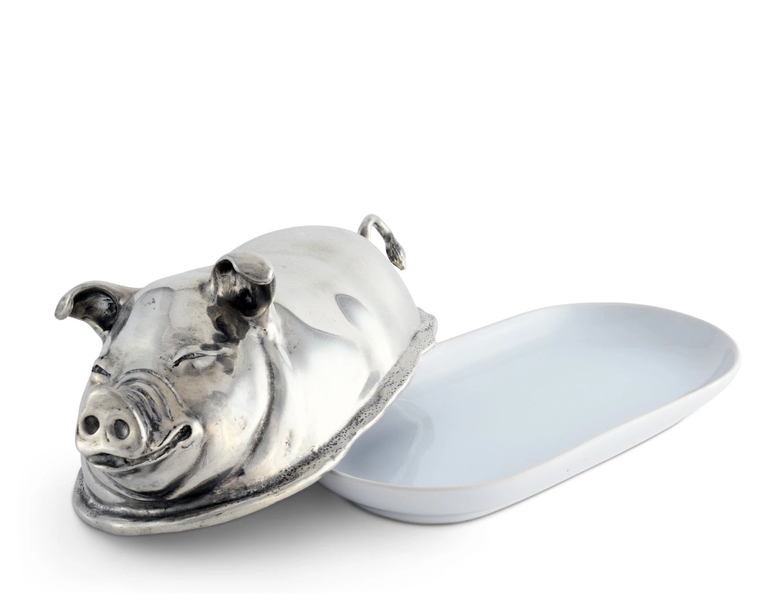 Vagabond House Happy Pig Butter Dish Garden Friends 4 Vagabond House Happy Pig Butter Dish Garden Friends