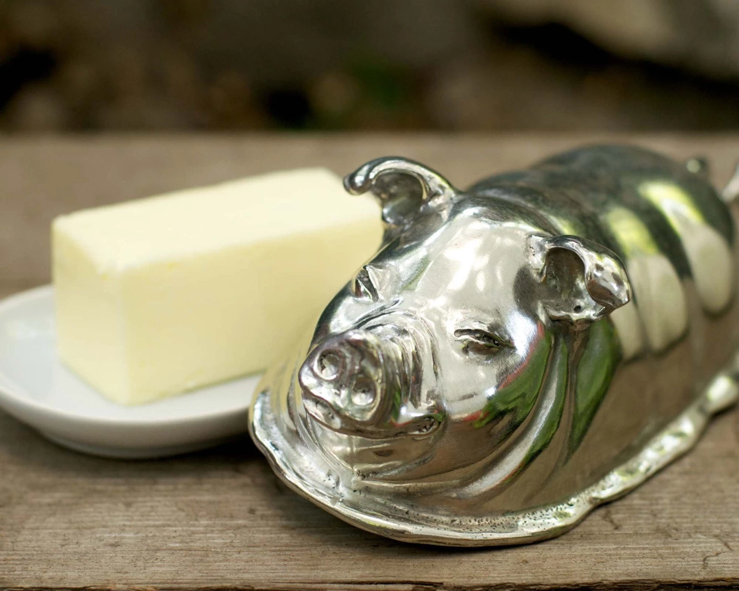 Vagabond House Happy Pig Butter Dish Garden Friends 7 Vagabond House Happy Pig Butter Dish Garden Friends