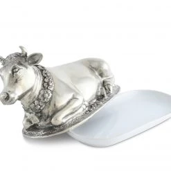 Vagabond House Garden Friends Mabel Cow Butter Dish