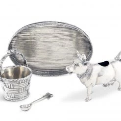 Vagabond House Mabel Cow Creamer Set Garden Friends