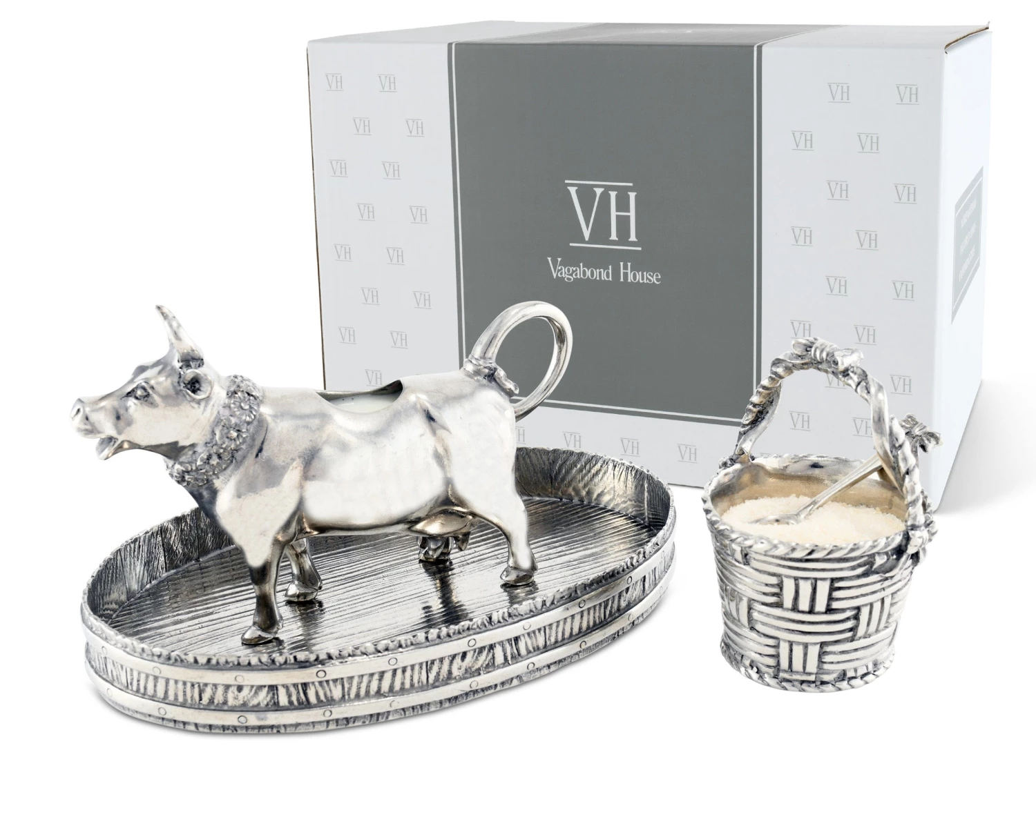 Vagabond House Mabel Cow Creamer Set Garden Friends 5 Vagabond House Mabel Cow Creamer Set Garden Friends