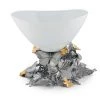 Vagabond House Pewter Butterfly Centerpiece Porcelain Bowl Garden Friends