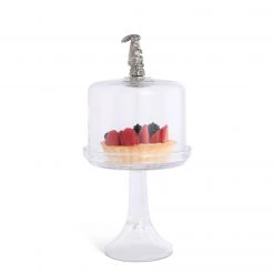 Vagabond House Bunny Glass Covered Cake / Dessert Stand