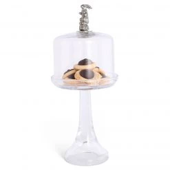 Vagabond House Bunny Glass Covered Cake / Dessert Stand