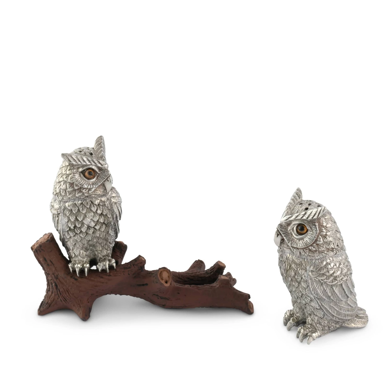 Vagabond House Harvest Owl On Log Salt And Pepper Shaker 3 Vagabond House Harvest Owl On Log Salt And Pepper Shaker