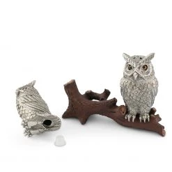 Vagabond House Harvest Owl On Log Salt And Pepper Shaker 8 Vagabond House Harvest Owl On Log Salt And Pepper Shaker