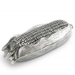 Vagabond House Pewter Corn Butter Dish Harvest