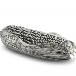 Vagabond House Pewter Corn Butter Dish Harvest