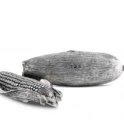 Vagabond House Pewter Corn Butter Dish Harvest