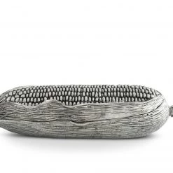 Vagabond House Pewter Corn Butter Dish Harvest