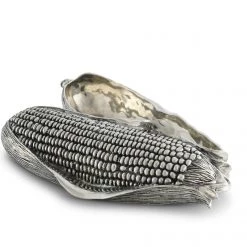 Vagabond House Pewter Corn Butter Dish Harvest