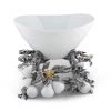 Vagabond House Pewter Pears And Leaves Centerpiece Porcelain Bowl