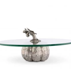 Vagabond House Pewter Pumpkin Dessert Stand