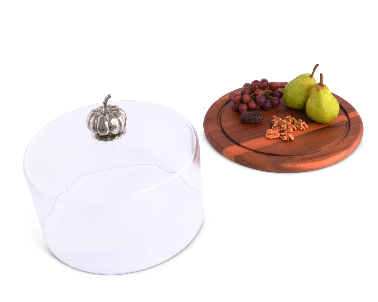 Vagabond House Harvest Pumpkin Glass Covered Cheese Wood Board 3 Vagabond House Harvest Pumpkin Glass Covered Cheese Wood Board