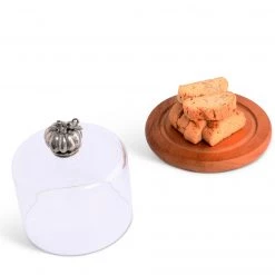 Vagabond House Harvest Pumpkin Glass Covered Cheese Wood Board 7 Vagabond House Harvest Pumpkin Glass Covered Cheese Wood Board