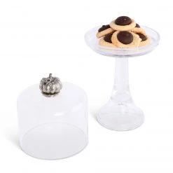 Vagabond House Dessert Stands Pumpkin Knob Glass Covered Cake / Dessert Stand 10 Vagabond House Dessert Stands Pumpkin Knob Glass Covered Cake / Dessert Stand