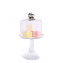 Vagabond House Dessert Stands Pumpkin Knob Glass Covered Cake / Dessert Stand