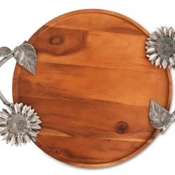 Vagabond House Harvest Sunflower Wood Serving Tray