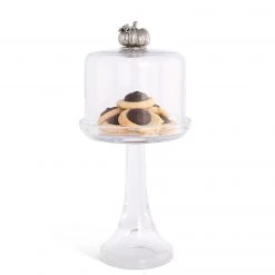 Vagabond House Dessert Stands Pumpkin Knob Glass Covered Cake / Dessert Stand 8 Vagabond House Dessert Stands Pumpkin Knob Glass Covered Cake / Dessert Stand