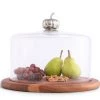 Vagabond House Harvest Pumpkin Glass Covered Cheese Wood Board