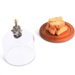 Vagabond House Christmas Tree Glass Covered Cheese Wood Board