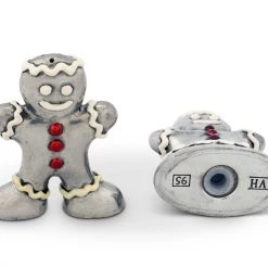 Vagabond House Christmas Gingerbread Couple Salt & Pepper Set
