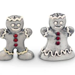 Vagabond House Christmas Gingerbread Couple Salt & Pepper Set