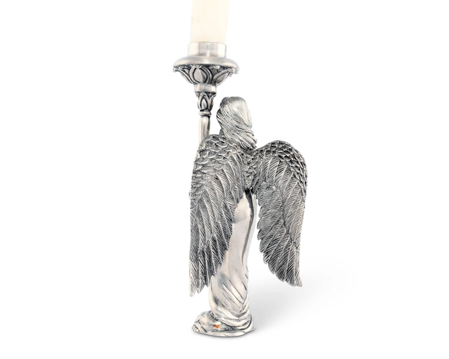 Vagabond House Christmas Pewter Angel Candlestick - Short 3 Vagabond House Christmas Pewter Angel Candlestick - Short