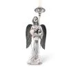 Vagabond House Pewter Angel Candlestick - Tall Christmas