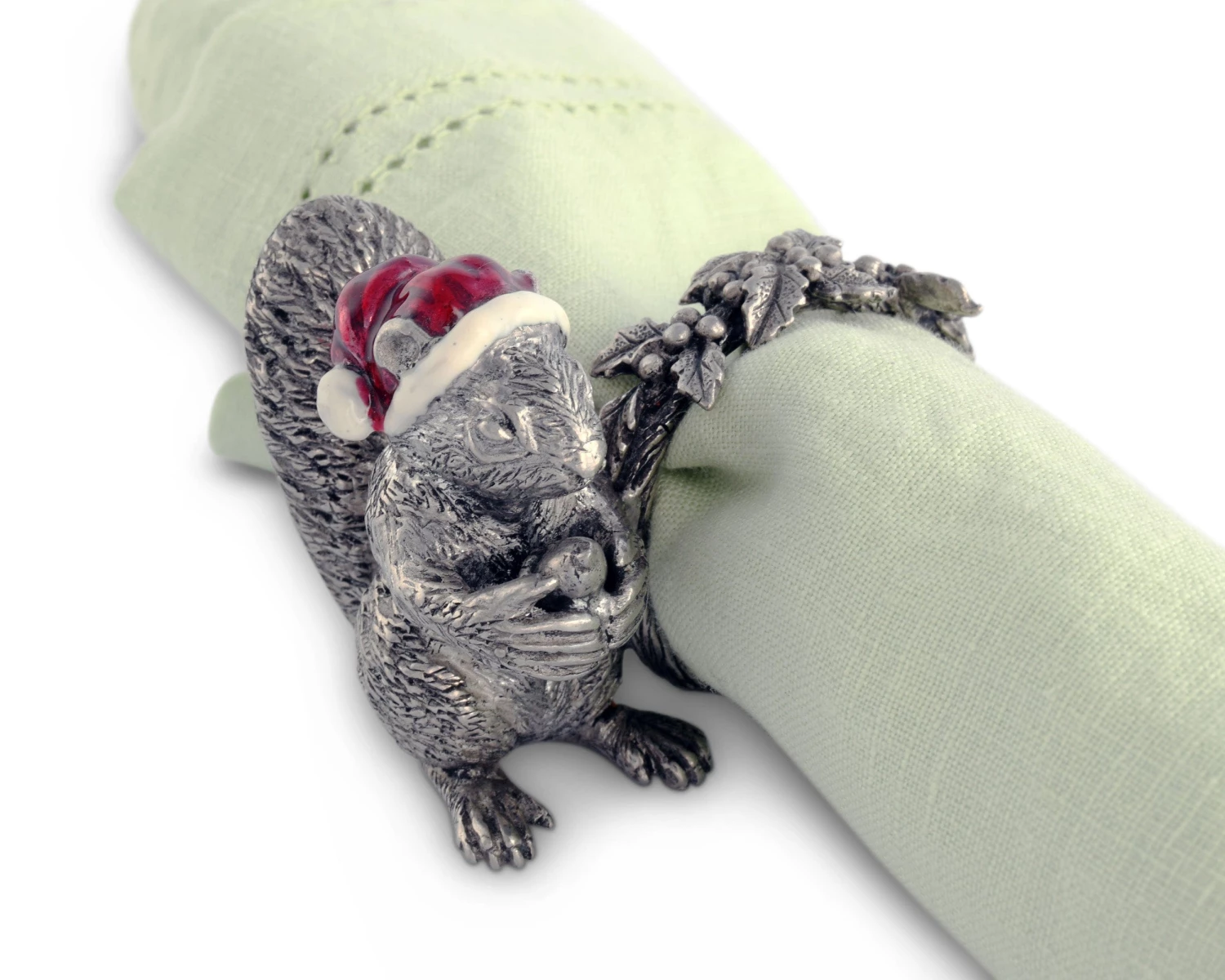 Vagabond House Christmas Santa Squirrel Napkin Ring 2 Vagabond House Christmas Santa Squirrel Napkin Ring