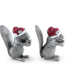 Vagabond House Santa Squirrels Salt & Pepper Set Christmas