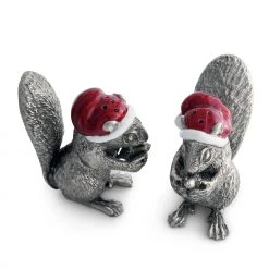 Vagabond House Santa Squirrels Salt & Pepper Set Christmas