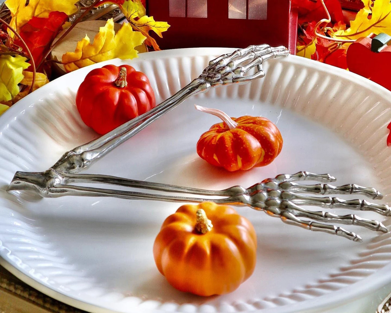 Vagabond House Holidays Skeleton Salad Server 5 Vagabond House Holidays Skeleton Salad Server