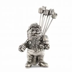 Vagabond House St. Nick Cheese Pick Set Christmas