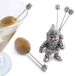 Vagabond House St. Nick Cheese Pick Set Christmas