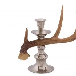 Vagabond House Sales 2022 27 Vagabond House Candlesticks & Candle Snuffers Antler - Resin Whitetail Single Light Candlestick