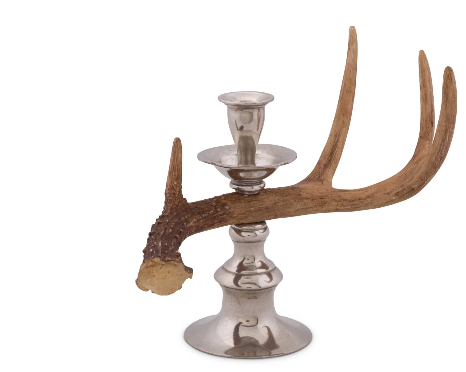 Vagabond House Candlesticks & Candle Snuffers Antler - Resin Whitetail Single Light Candlestick 1 Vagabond House Candlesticks & Candle Snuffers Antler - Resin Whitetail Single Light Candlestick