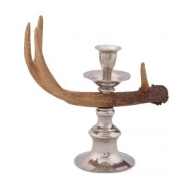 Vagabond House Candlesticks & Candle Snuffers Antler - Resin Whitetail Single Light Candlestick