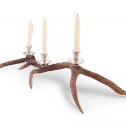 Vagabond House Antler - Resting Elk Table Candlestick Candlesticks & Candle Snuffers
