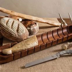 Vagabond House Baguette Board With Antler Bread Knife 7 Vagabond House Baguette Board With Antler Bread Knife
