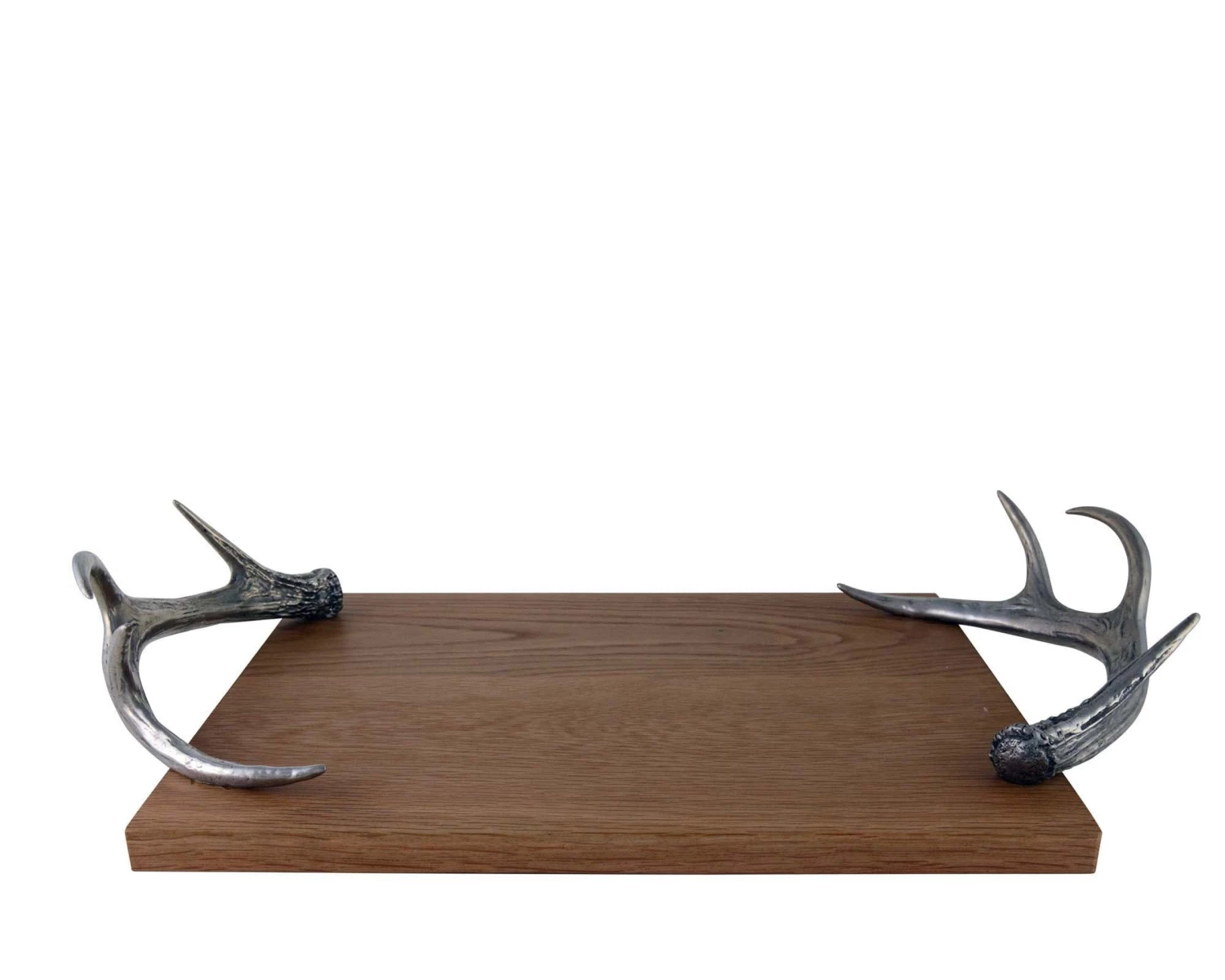 Vagabond House Lodge Style Cheese Tray With Pewter Antler Handles 1 Vagabond House Lodge Style Cheese Tray With Pewter Antler Handles