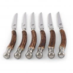 Vagabond House Knives Composite Antler King Crown Steak Knife Set