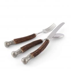 Vagabond House Flatware Sets Compsite Antler King Crown Flatware Set