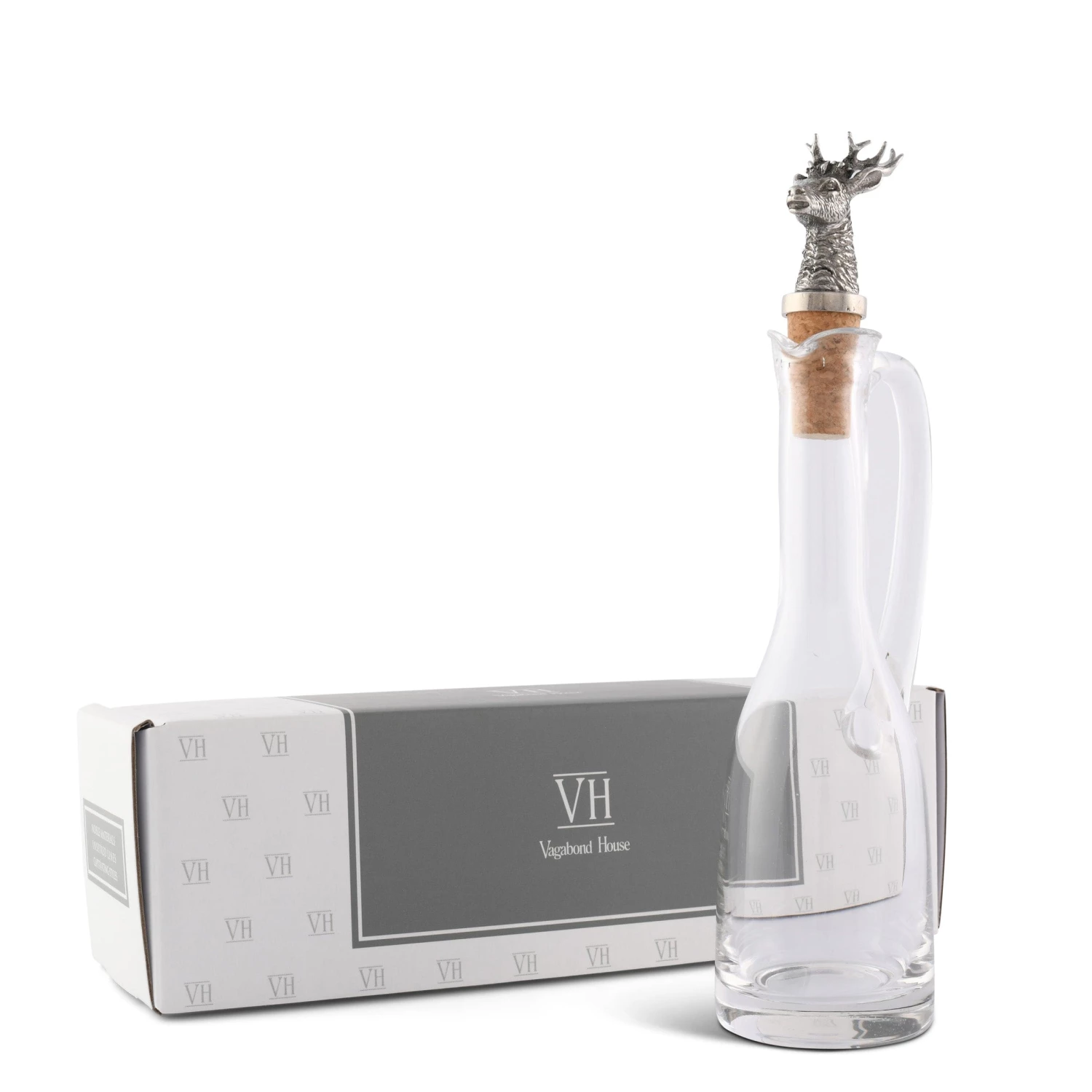 Vagabond House Condiment Servers Cruet Bottle With Pewter Elk Head Cork Stopper 5 Vagabond House Condiment Servers Cruet Bottle With Pewter Elk Head Cork Stopper