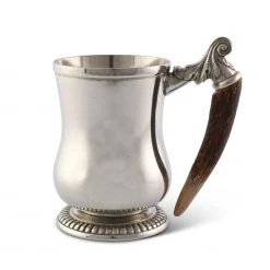 Vagabond House Curved English Mug - Antler Handle