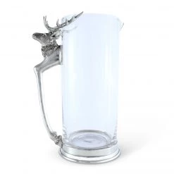 Vagabond House Lodge Style Deer Glass Pitcher