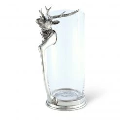 Vagabond House Lodge Style Deer Glass Pitcher