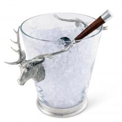 Vagabond House Lodge Style Deer Head Ice Bucket