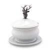 Vagabond House Elk Bust Porcelain Lidded Bowl