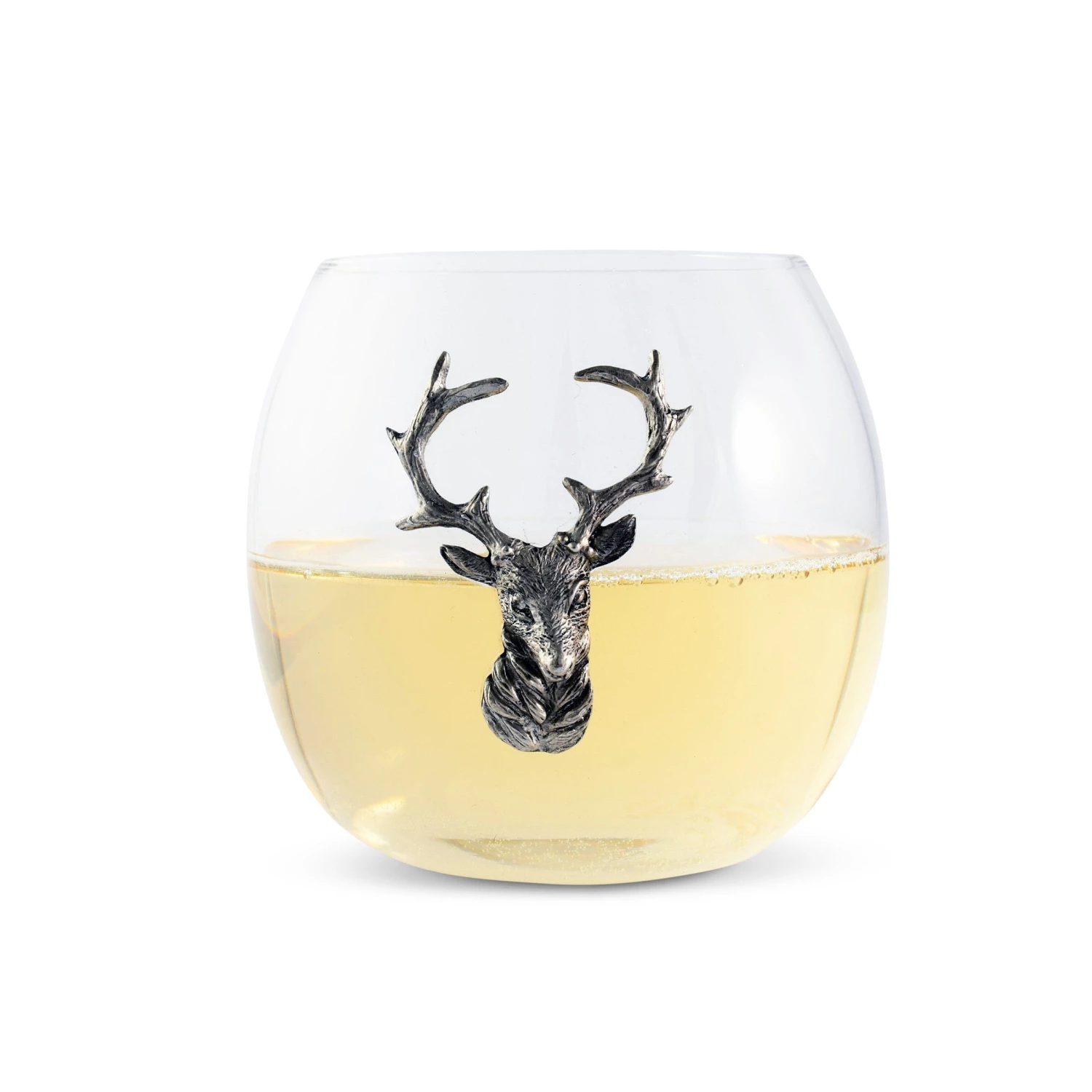Vagabond House Wine Glasses Elk / Deer Stemless Wine Glass 1 Vagabond House Wine Glasses Elk / Deer Stemless Wine Glass